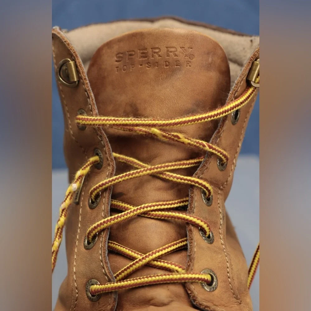 SPERRY Men's Waterproof Lace-Up Leather Avenue Duck Boots Brown ‎ 12M Gorpcore